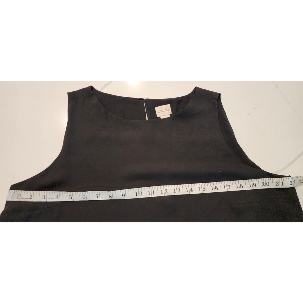 Chico's Lined Sleeveless Blouse Tank Top Women's L Black - Picture 11 of 11
